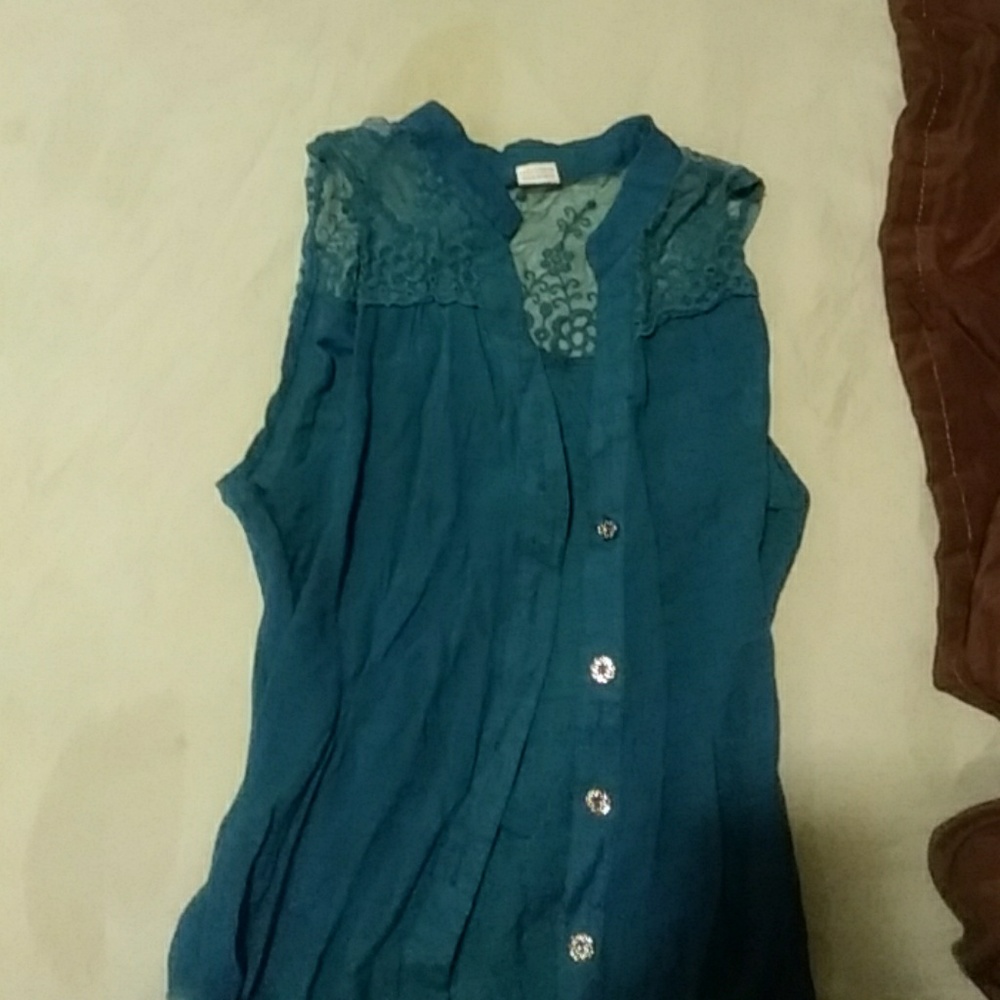 Blue mini shirt